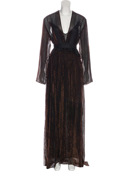 Chloé Long Sleeve Maxi Dress Black