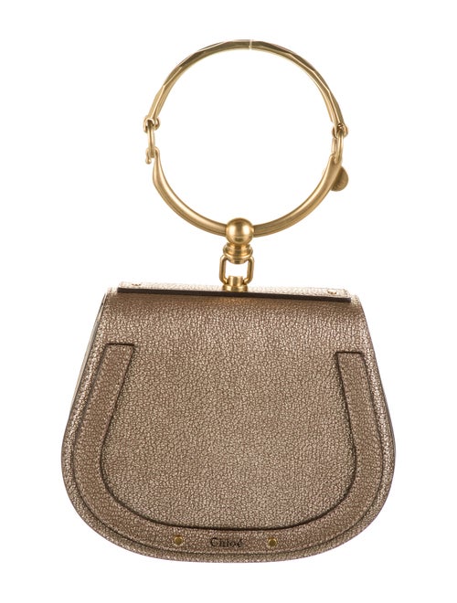 Chloé Metallic Nile Leather Bracelet Bag Metallic