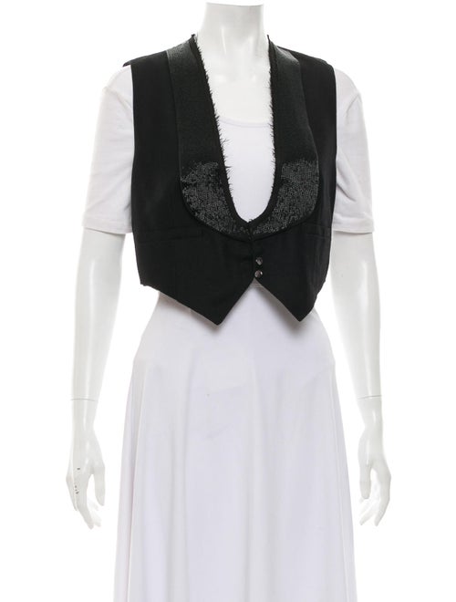 Chloé Wool Embellished Vest Black