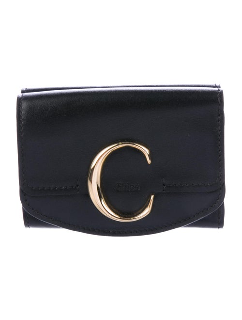 Chloé C Leather Wallet Black