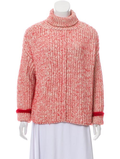 Chloé Knit Long Sleeve Turtleneck Red