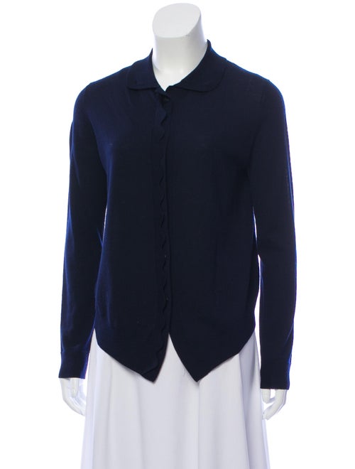 Chloé Wool Collared Sweater Navy