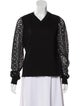Chloé Embroidered V-Neck Sweater