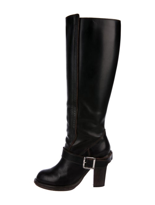 Chloé Leather Knee-High Boots brown