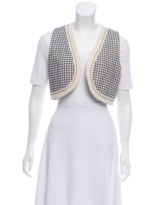 Chloé Textured Cropped Vest navy