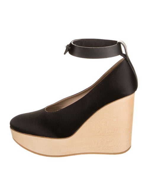 Chloé Suede Platform Wedges Black