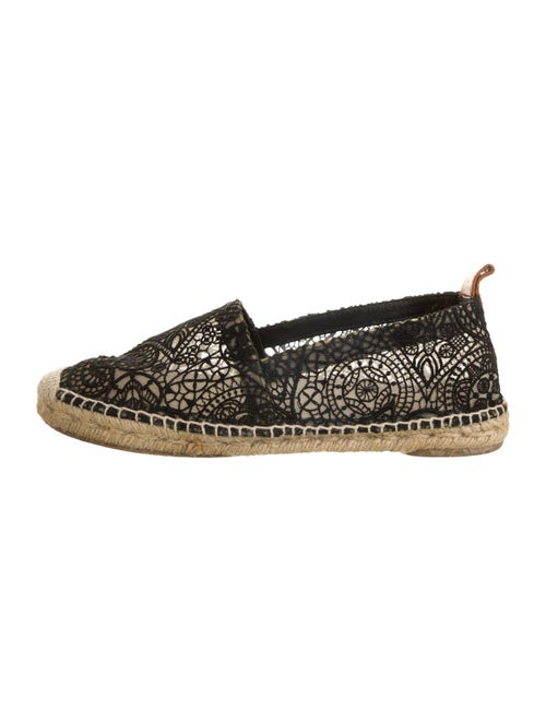 Chloé Lace Flat Espadrilles Black