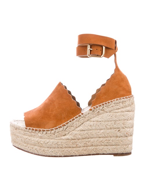 Chloé Suede Espadrilles Brown