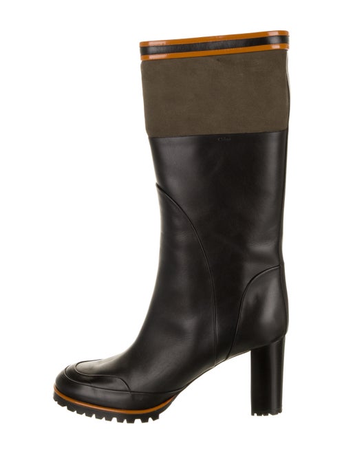 Chloé Leather Knee-High Boots Black