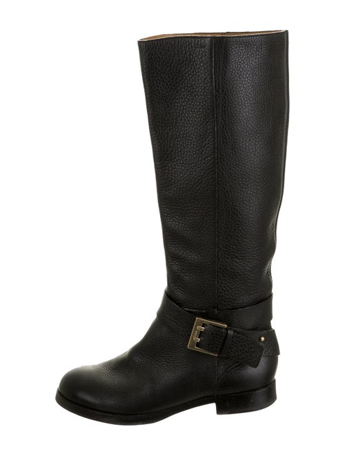 Chloé Leather Knee-High Boots Black