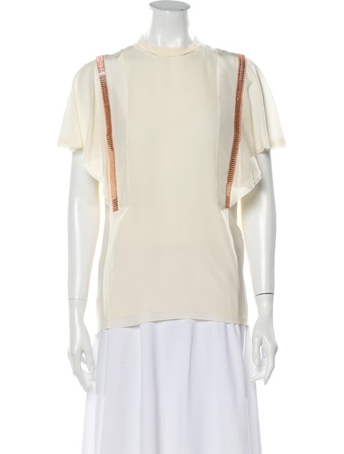 Chloé Silk Crew Neck Blouse