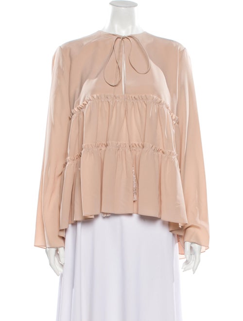 Chloé Silk Tie Neck Blouse