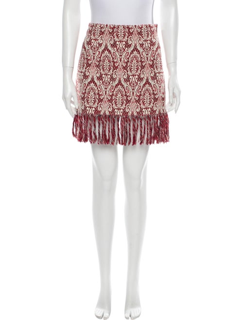 Chloé Printed Mini Skirt w/ Tags Red