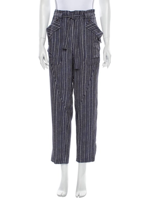 Chloé Striped Wide Leg Pants Blue