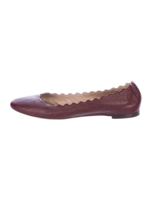 Chloé Leather Round-Toe Ballet Flats