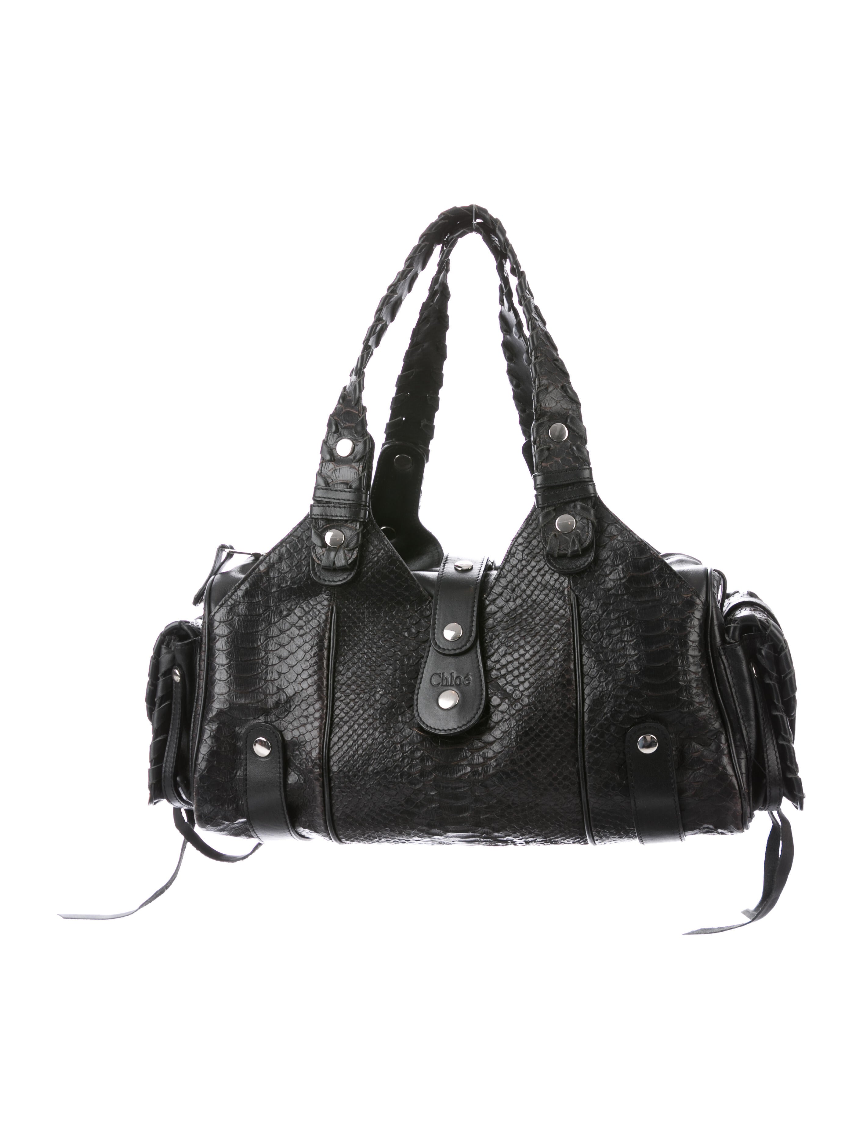 Chloé Python Silverado Bag - Black Shoulder Bags, Handbags