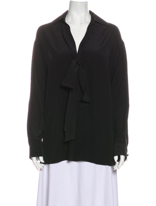 Chloé Silk Long Sleeve Blouse Black