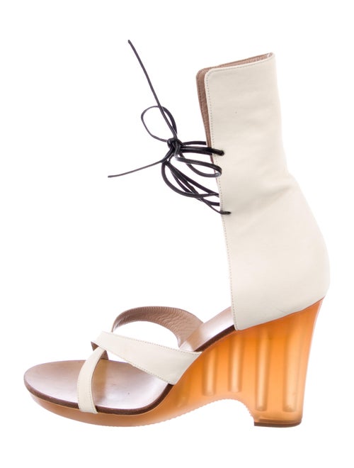 Chloé Leather Wedge Sandals