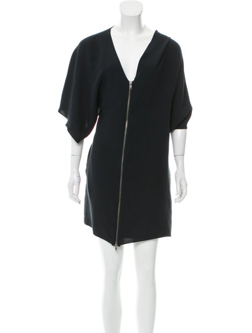 Chloé Silk Open Back Dress Blue
