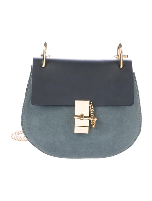 Chloé Suede-Trimmed Drew Bag green