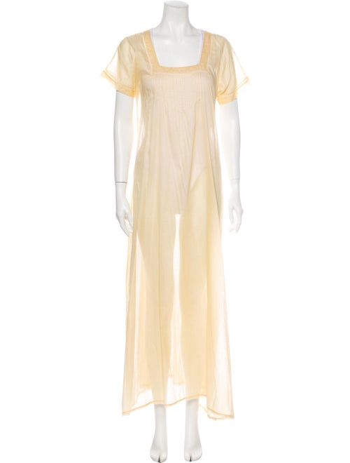 Chloé Embroidered Accent Nightgown Yellow