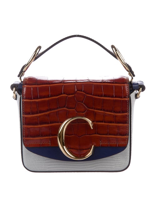 Chloé 2019 Mini C Crossbody Bag White