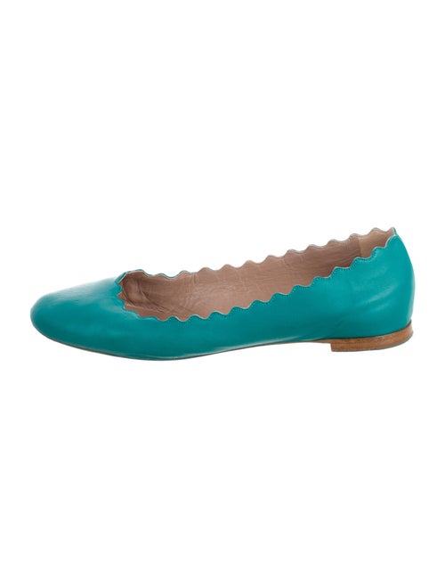 Chloé Leather Ballet Flats Blue