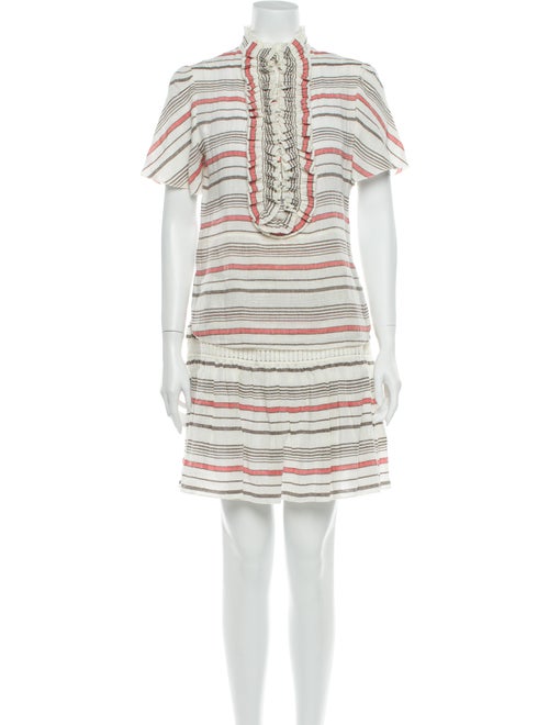 Chloé Striped Pleated Accents Skirt Set