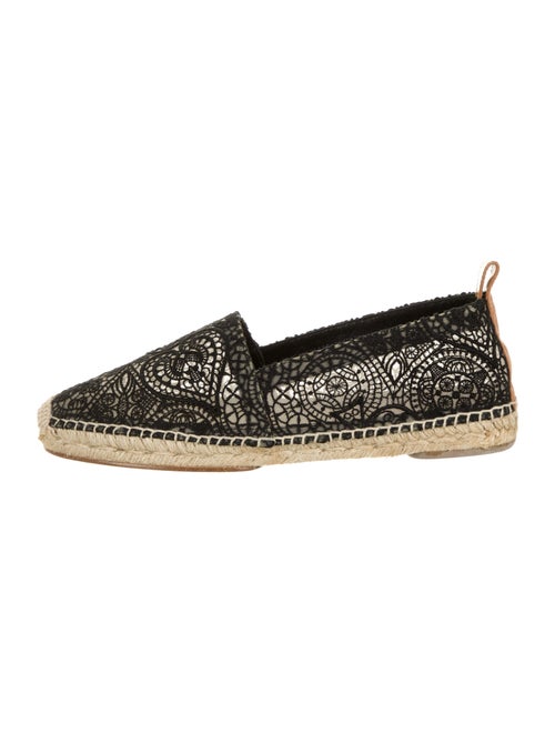 Chloé Lace Pattern Espadrilles Black