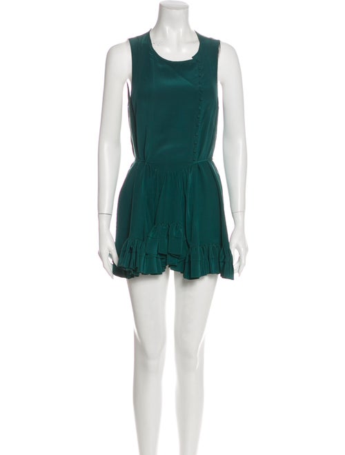 Chloé Silk Mini Dress Green