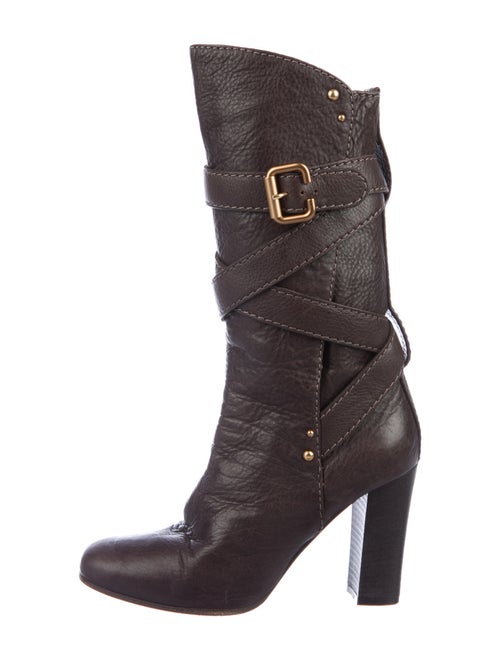 Chloé Leather Boots Brown