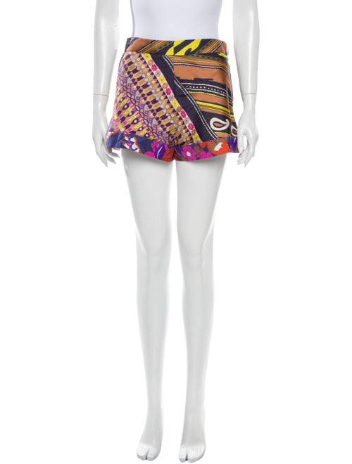 Chloé Silk Mini Shorts Brown