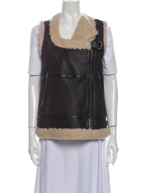 Chloé Shearling Vest Black