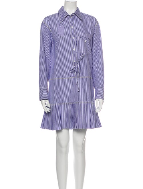 Chloé Striped Mini Dress Blue