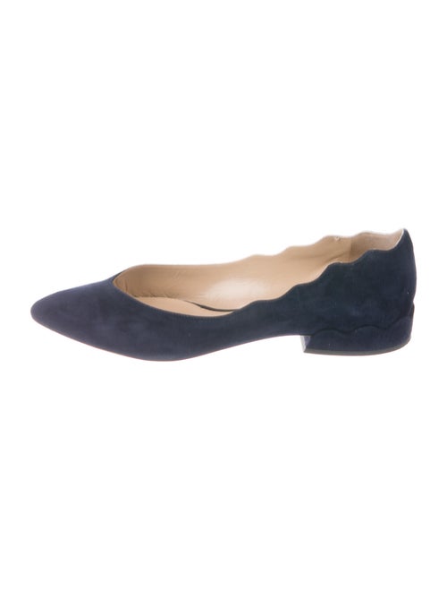 Chloé Lauren Ballet Flats Suede Flats Blue
