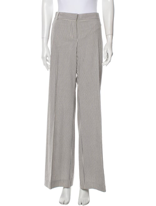 Chloé Striped Wide Leg Pants Blue