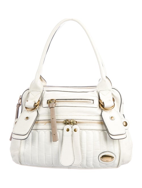 Chloé Leather Bay Shoulder Bag Gold