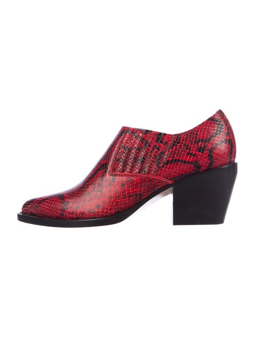 Chloé Leather Western Boots Red