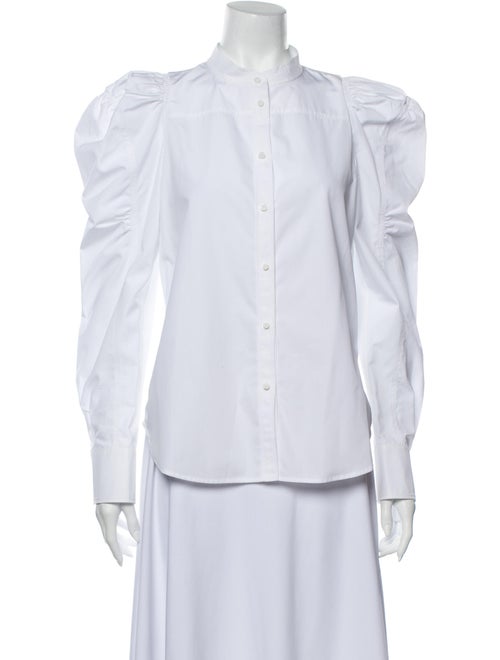 Chloé Long Sleeve Button-Up Top White