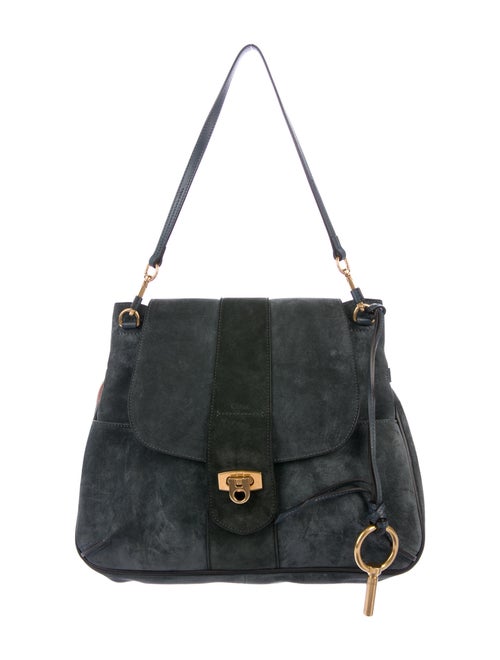 Chloé Suede Lexa Bag Blue