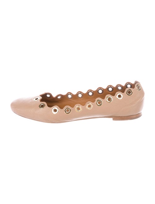 Chloé Laruen Leather Ballet Flats Brown