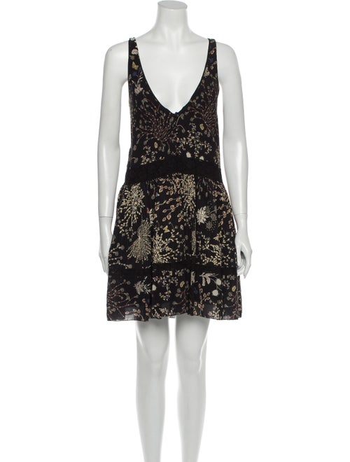 Chloé Silk Mini Dress Black