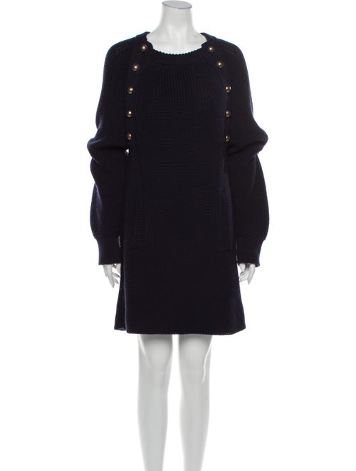 Chloé Virgin Wool Mini Dress Wool