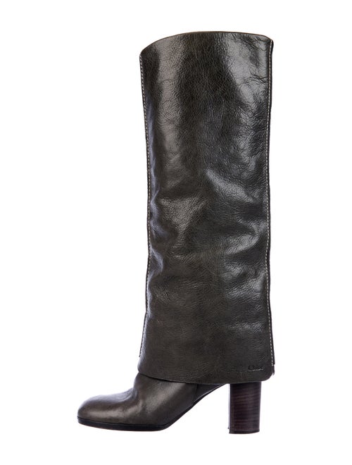 Chloé Leather Boots Green