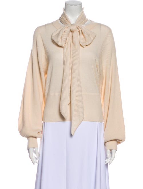 Chloé Wool Tie Neck Sweater Wool