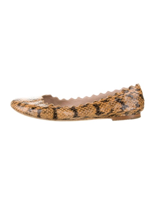 Chloé Snakeskin Animal Print Ballet Flats