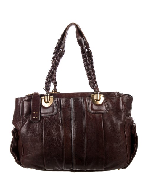 Chloé Leather Tote Bag Brown