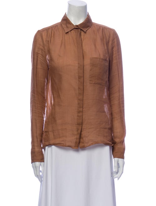 Chloé Long Sleeve Button-Up Top