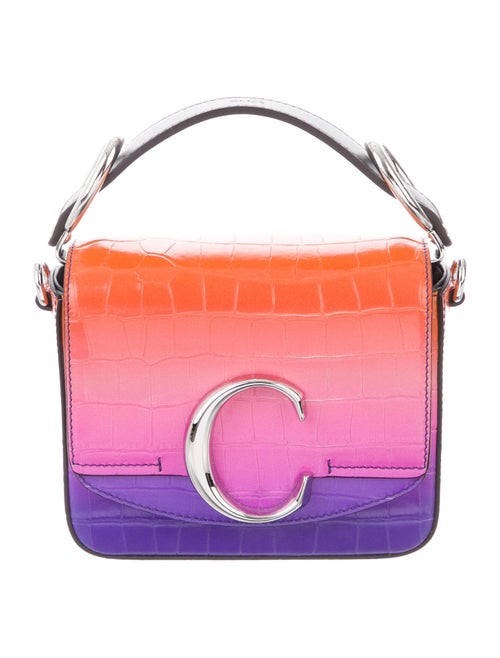 Chloé Embossed Leather Mini C Crossbody w/ Tags Pu