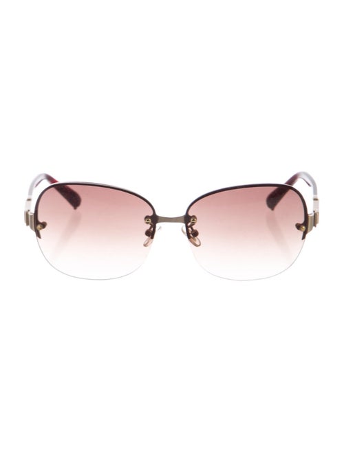 Chloé Round Rimless Sunglasses Brown